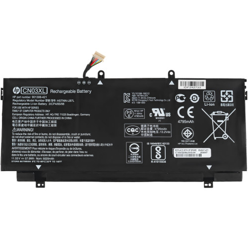 Оригінальна батарея для ноутбука HP CN03XL (Spectre X360 13-AC, 13-AB) 11.55V 5020mAh 57.9Wh Black