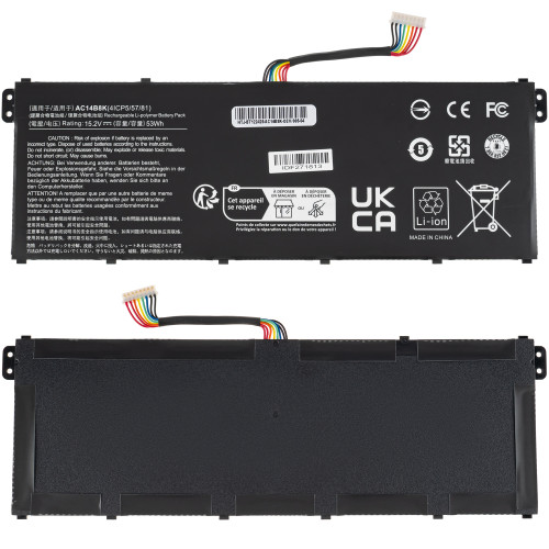 Батарея для ноутбука ACER AC14B8K (Aspire: E5-771, ES1-511, V3-371 series) 15.2V 3485mAh 53Wh, Black