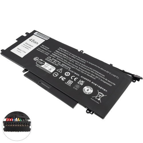 Батарея для ноутбука DELL 71TG4 (Latitude: 5289, 7390) 11.4V, 3600mAh, Black