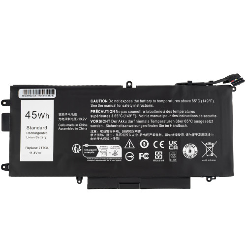 Батарея для ноутбука DELL 71TG4 (Latitude: 5289, 7390) 11.4V, 3600mAh, Black