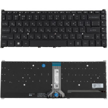 Клавіатура для ноутбука ACER (ConceptD 5 CN516-72) rus, black, без кадру, підсвічування клавіш