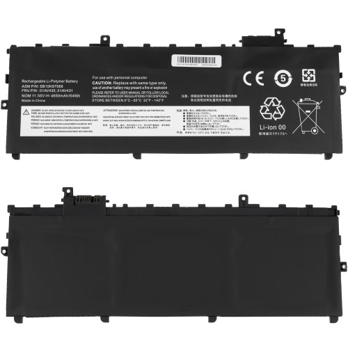 Батарея для ноутбука LENOVO 01AV429 (ThinkPad X1 Carbon 5th Gen, X1 Carbon G6) 11.58V 4650mAh Black