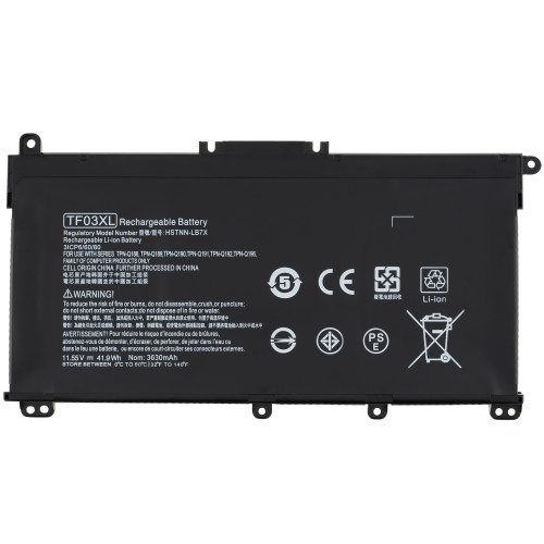 Батарея для ноутбука HP TF03XL (Pavilion 15-CC, 15-CD series) 11.55V 4000mAh 46.2Wh Black 