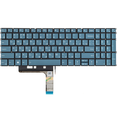 Клавіатура для ноутбука LENOVO (Yoga Pro 9 16IRP8) rus, dark blue, без кадру, підсвічування клавіш