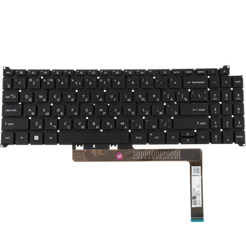 Клавиатура для ноутбука ACER (SFG16-71) rus, black, без фрейма, подсветка клавиш