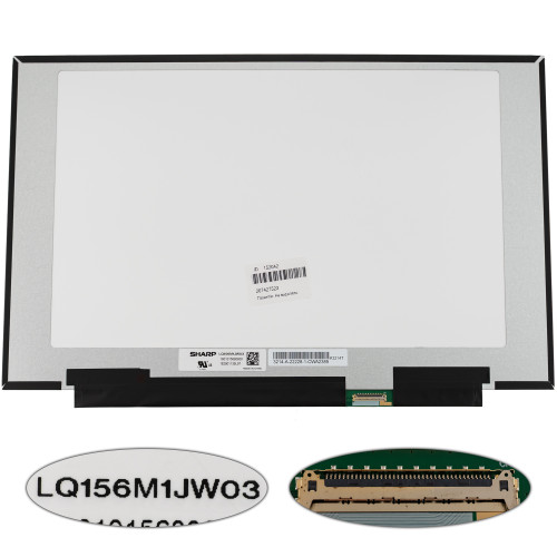 Матриця 15.6 LQ156M1JW03 (1920*1080, 40pin(eDP, IPS, 240HZ), LED, SLIM(без планок та вушок), матова, роз'єм праворуч знизу)  ноутбука