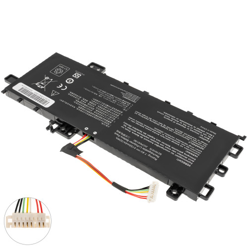 Батарея для ноутбука ASUS B21N1818 (ВЕРСІЯ 1) (X512UA, X512UB, X512UF) 7.6V 4110 mAh 32Wh black