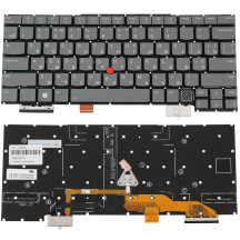 Клавіатура для ноутбука LENOVO (ThinkPad: X1 Carbon 12th Gen) ukr, black, без фрейма, підсвічування клавіш