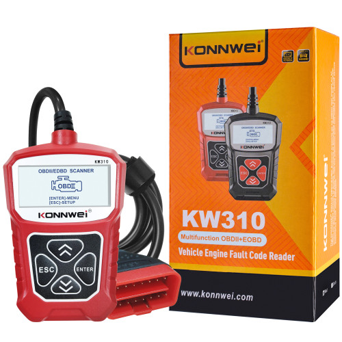 Универсальный автомобильный сканер Konnwei KW310, red