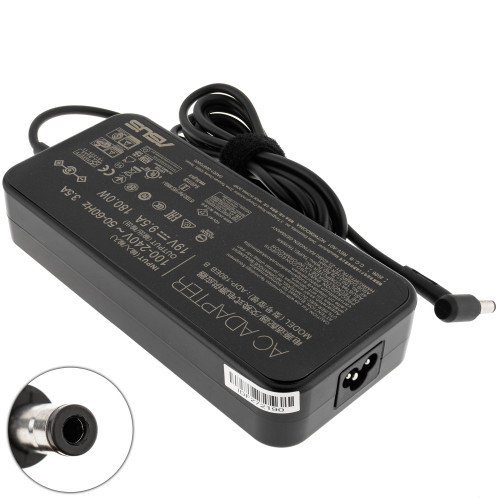 Блок живлення для ноутбука ASUS 19V, 9.5A, 180W, 5.5*2.5мм, L-подібний роз'єм, black, OVALE
