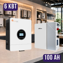 Комплект автономного енергоживлення: Felicity IVEM6048-II 6 кВт 48 В + DAH Solar DHN-LVWES05-G1 100ah 51.2V