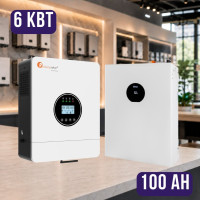 Комплект автономного энергопитания: Felicity IVEM6048-II 48В 6 кВт+ DEYE SE-F5 Pro-C 51.2V 100 Аh