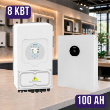 Комплект автономного енергоживлення: Deye SUN-8K-SG05LP1-EU-AM2-P 8 кВт 48 В+ DEYE SE-F5 Pro-C 51.2V 100 Аh 