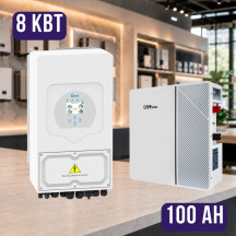Комплект автономного енергоживлення: Deye SUN-8K-SG05LP1-EU-AM2-P 8 кВт 48 В+ DAH Solar DHN-LVWES05-G1 100ah 51.2V