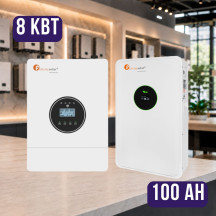 Комплект автономного енергоживлення: Felicity IVEM8048-II 8 кВт 48 В + Felicity FLA48100 51.2V 100Ah