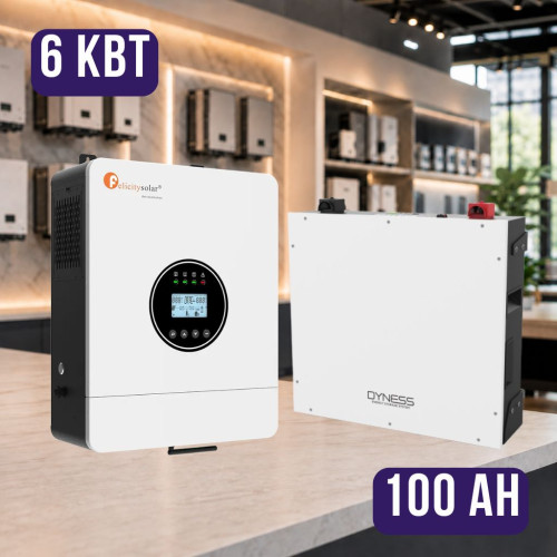 Комплект автономного енергоживлення: Felicity IVEM6048-II 48В 6 кВт+ Dyness BX51100 51.2v 100ah
