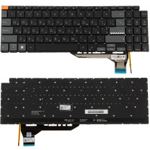 Клавіатура для ноутбука ASUS (K6604 series) rus, black, без фрейму, підсвічування клавіш (Red Esc)