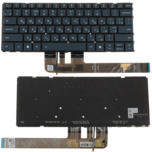 Клавиатура для ноутбука LENOVO (Slim 7 14IMH9  series), ukr, onyx black, без фрейма, подсветка клавиш