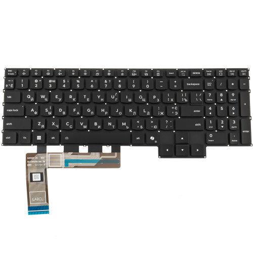 Клавиатура для ноутбука LENOVO (Legion: 5-16IAX10 series), ukr, black, без фрейма, подсветка клавиш (RGB