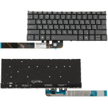 Клавіатура для ноутбука LENOVO (IdeaPad: 5-14 seires), ukr, onyx black, без фрейму, підсвічування клавіш (copilot)