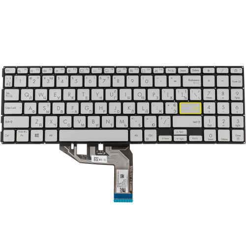 Клавиатура для ноутбука ASUS (X513, X531 series) ukr, silver, без фрейма, подсветка клавиш