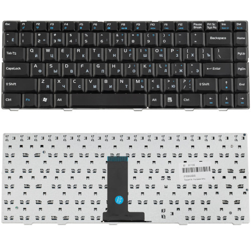 Клавіатура для ноутбука ASUS (F80, F83, X82, X88 Lamborghini VX2, BENQ: R45, R47) rus, black