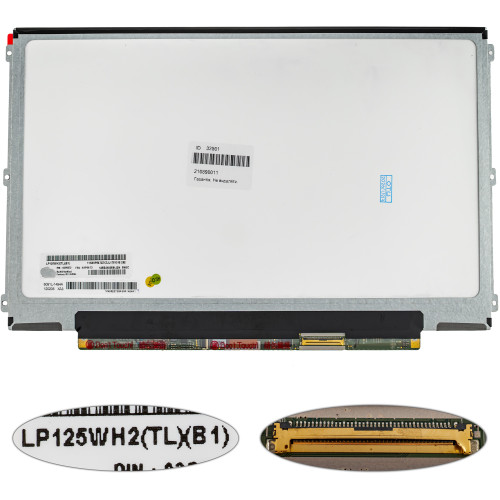 Матриця 12.5 LP125WH2-TLB1 (1366*768, 40pin, LED, SLIM ( горизонтальні вушки), матова, роз'єм праворуч знизу) для ноутбука