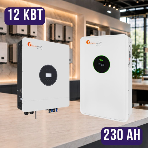 Комплект автономного енергоживлення: Felicity IVEM12048-II 12 кВт 48 В + Felicity FLA48230 51.2V 230Ah