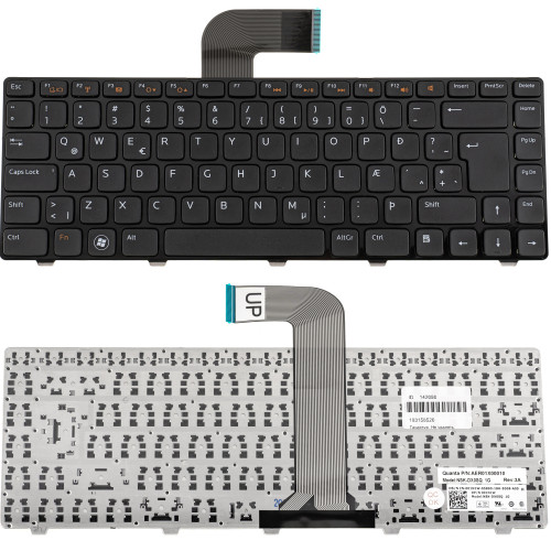 б/в. Клавіатура для ноутбука DELL (Inspiron: 14z) eng, black, без фрейма,без підсвічування клавіш