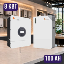 Комплект автономного енергоживлення: Felicity IVEM8048-II 8 кВт 48 В+ Felicity FLB48100WG1-H 51.2V 100Ah, з підігрівом
