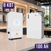 Комплект автономного енергоживлення: Deye SUN-8K-SG05LP1-EU-AM2-P 8 кВт 48 В + Felicity FLB48100WG1-H 51.2V 100Ah, з підігрівом