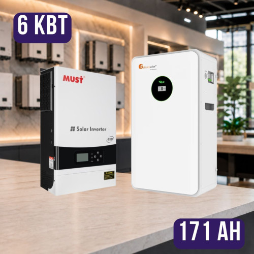 Комплект автономного энергопитания: MUST PV19-6048EXP 48V 6 kW + Felicity FLA48171 51.2V 171Ah LiFePO4