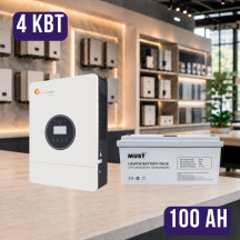 Комплект автономного енергоживлення: Felicity IVEM4024-II 24В 4 кВт+ MUST LP15-24100 25.6V 100Ah LiFePO4