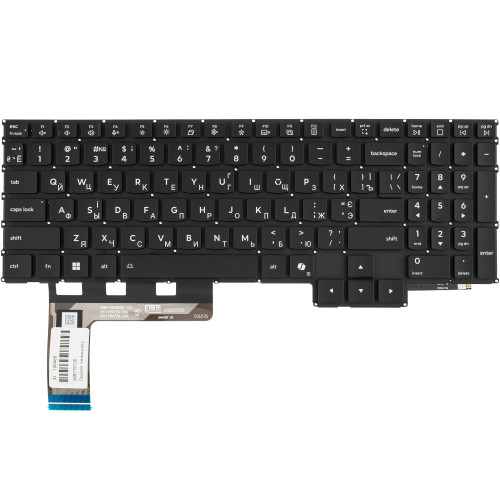 Клавіатура для ноутбука LENOVO (Legion: 5-15AHP10 series), ukr, black, без фрейма, підсвічування клавіш (RGB 1) (copilot)