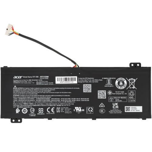 Сервісний оригінал - батарея для ноутбуку Acer AP21D8M (AN515-54, AN517-51) 15.4 3733mAh 58Wh Black (KT.0040G.015)