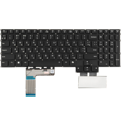 Клавиатура для ноутбука LENOVO (Legion: 9-16 series), ukr, black, без фрейма, подсветка клавиш (Per key)