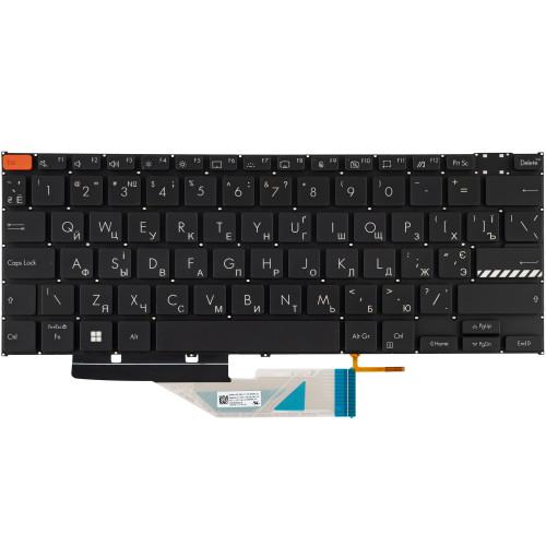 Клавіатура для ноутбука ASUS (K3402 series) ukr, black, без кадру, підсвічування клавіш (Red Esc)