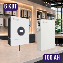 Комплект автономного енергоживлення: Felicity IVEM6048-II 48В 6 кВт+ Felicity LPBA48100-OL 51.2V 100Ah