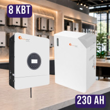 Комплект автономного енергоживлення: Felicity IVEM8048-II 8 кВт 48 В+ Felicity FLB48230WG1-H 51.2V 230Ah, з підігрівом