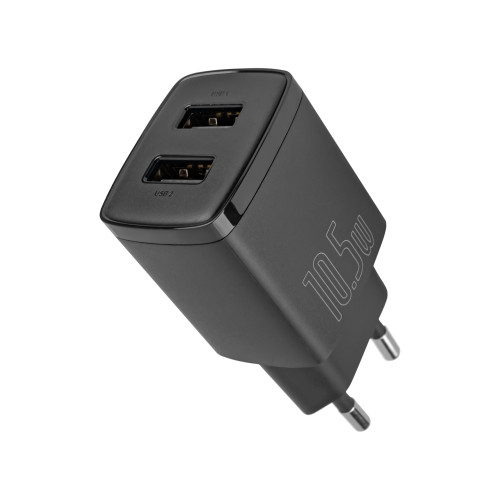Зарядное устройство Baseus Compact Charger 2U 10.5W EU Black (2USB)(CCXJ010201)