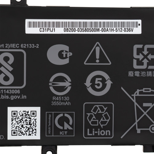 Сервисный оригинал - батарея для ноутбука ASUS C31N1911 (VivoBook S14 M433IA, K433FA, S433FA, X413FF) 11.55V 3640mAh 42Wh Black (0B200-03580500)