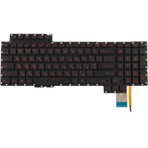 Клавіатура для ноутбука ASUS (G752 series ) ukr, black, без фрейма, підсвічування клавіш