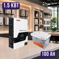Комплект автономного энергопитания: Must PV18-1512 VPM II 1.5 кВт 12 В + Felicity FLA12100PG2 12.8V 100Ah