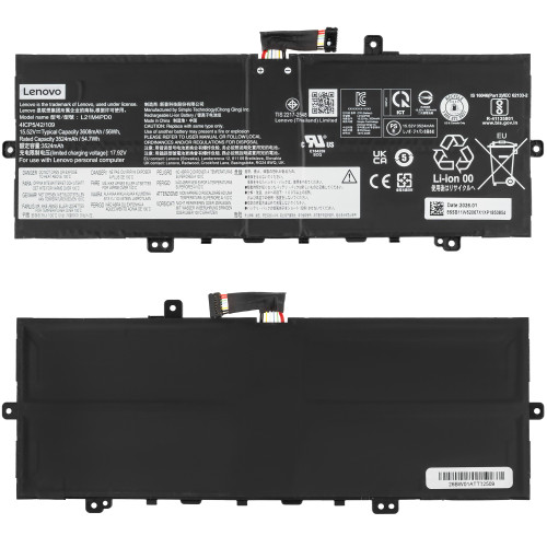 Оригинальная батарея для ноутбука Lenovo L21M4PD0 (ThinkBook: 13s G4 ARB, 13s G4 IAP) 15.52V 3608mAh Black