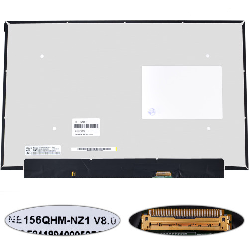 Матриця 15.6 NE156QHM-NZ1 (2560*1440, 40pin(eDP, IPS, 165Hz, 300cd/m2, 16.7M, 100%), LED, SLIM(без планок та вушок), матова, роз'єм праворуч знизу) для ноутбука