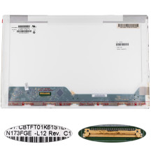Матриця 17.3 N173FGE-L12 (1600*900, 40pin, LED, NORMAL, матова, роз'єм ліворуч знизу) для ноутбука (renew)