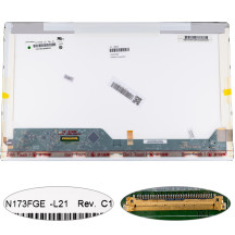Матриця 17.3 N173FGE-L21 (1600*900, 40pin, LED, NORMAL, матова, роз'єм ліворуч знизу) для ноутбука (renew)