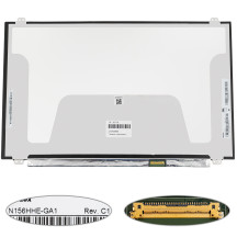 Матриця 15.6 N156HHE-GA1 (1920*1080, 30pin(eDP, IPS, 120HZ, 16.7M 94% NTSC), LED, SLIM(вертикальні вушки), матова, роз'єм праворуч знизу) для ноутбука