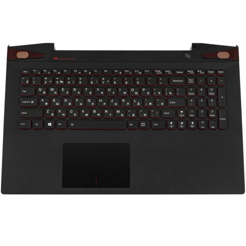 Б.У. Клавіатура для ноутбука LENOVO (Y50-70 Keyboard+Touchpad+передня панель) rus, black, підсвічування клавіш