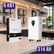 Комплект автономного енергоживлення: MUST PV19-6048EXP 48V 6 kW + Felicity FLA48314-EU 51.2V 314Ah 16kWh